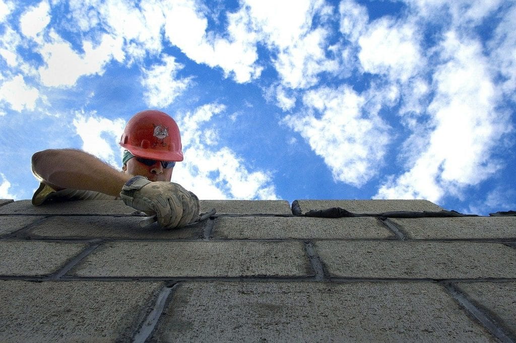 Worker on a Roof