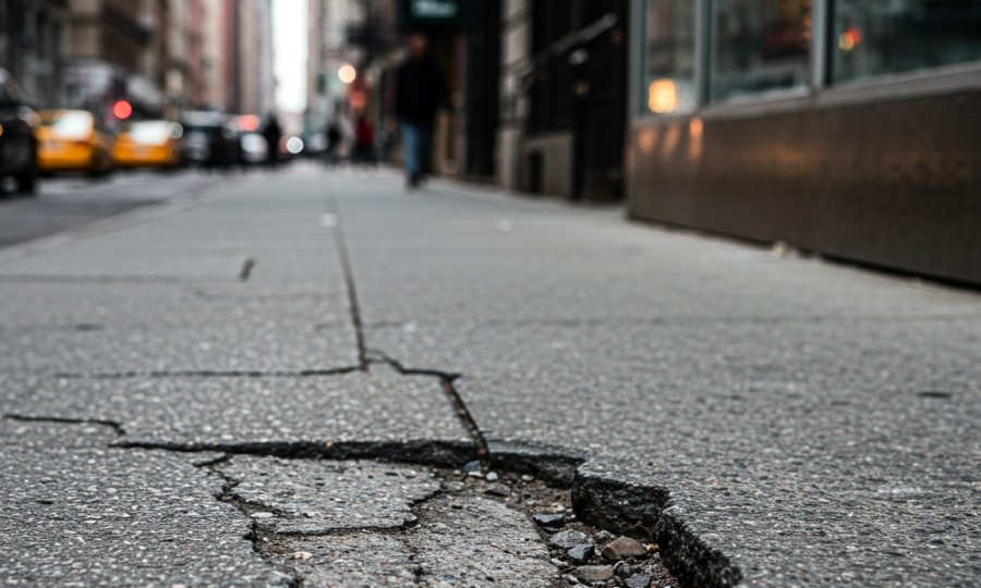 Slip and fall NYC sidewalk